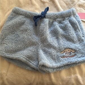 Hybrid Apparel Light Blue Plush Pajama Shorts
